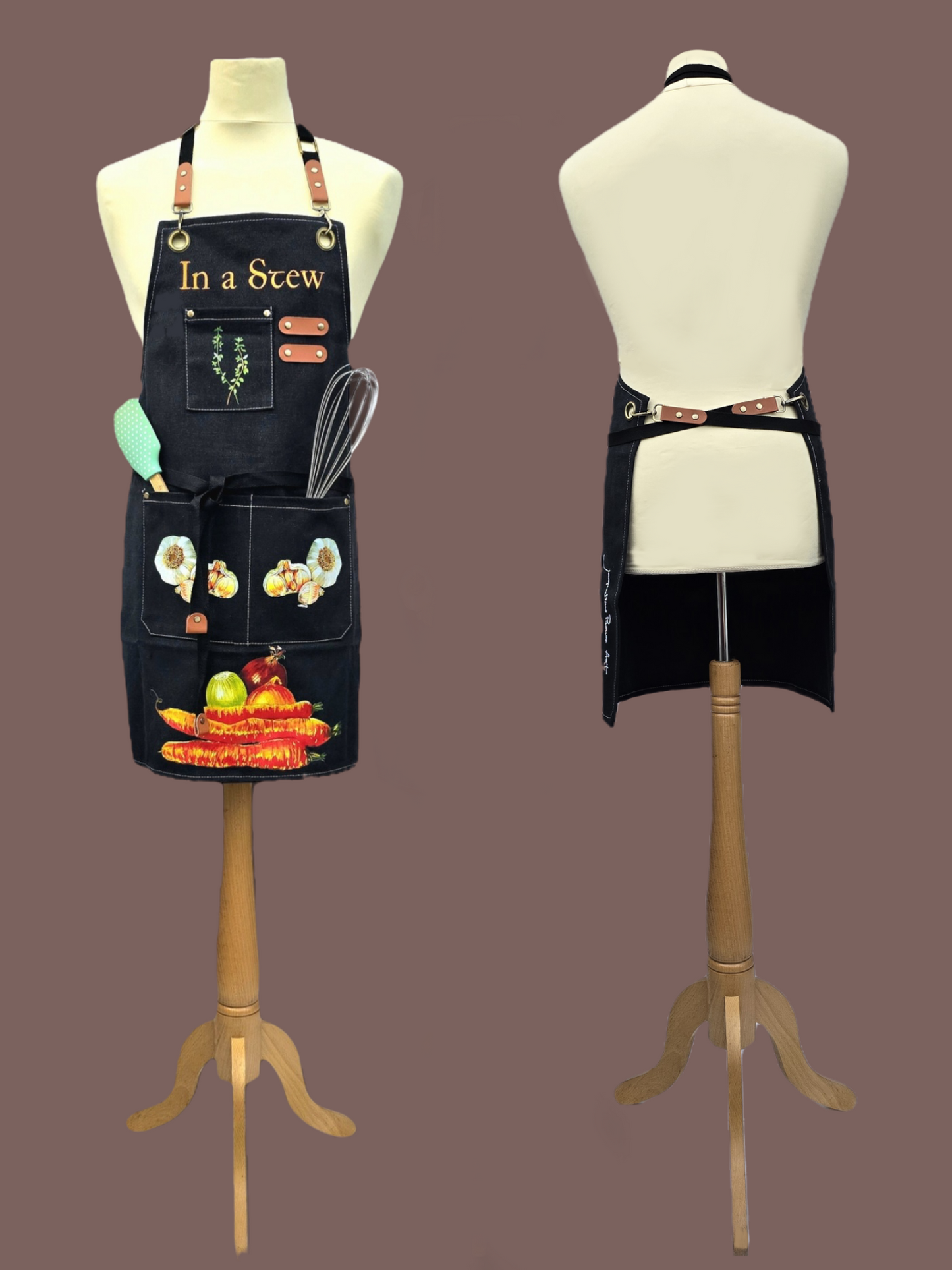 Cotton Slate Grey Apron