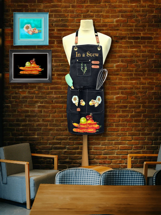 Cotton Slate Grey Apron
