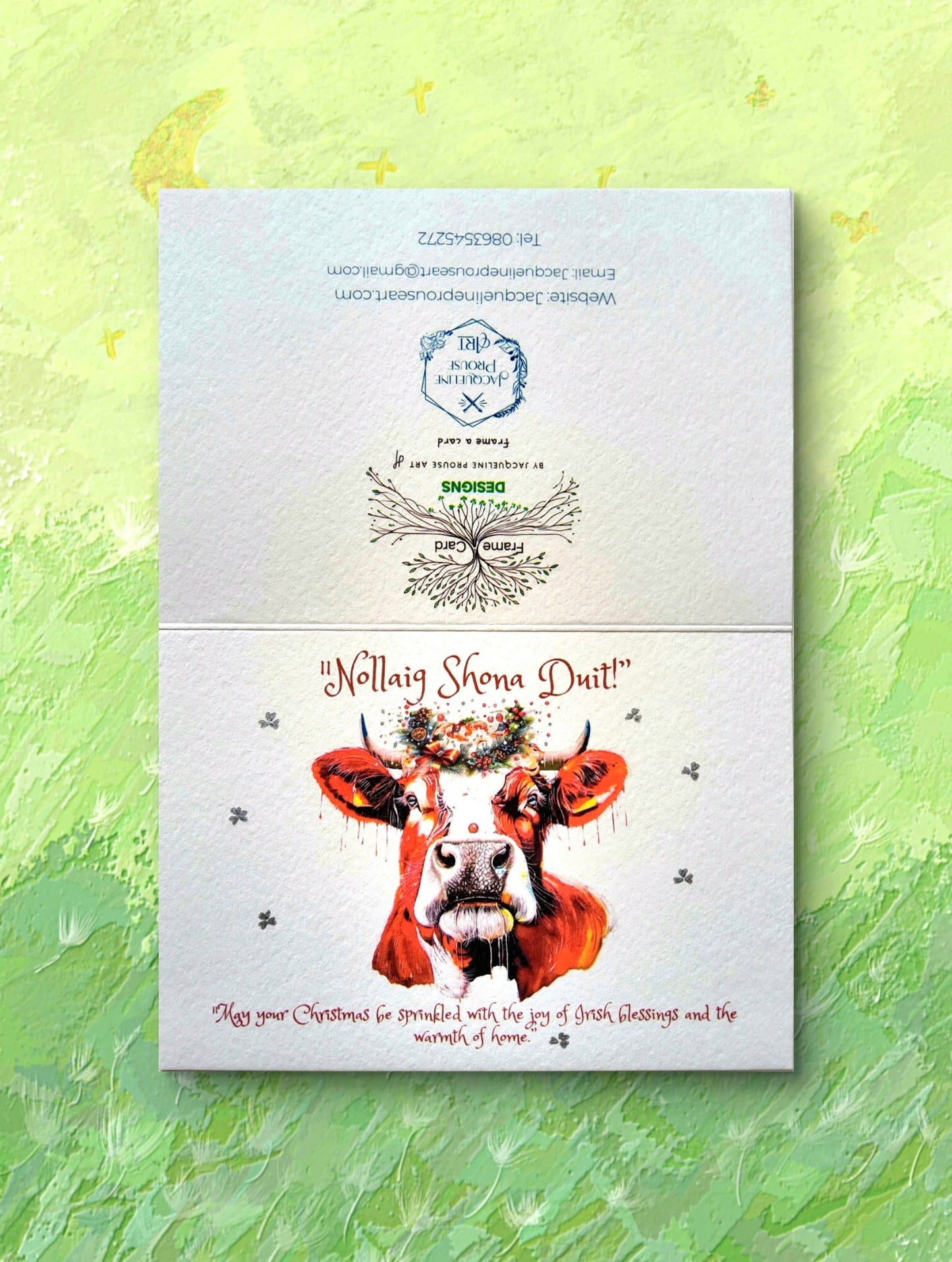 Christmas Frame A Card-Christmas Red Cow