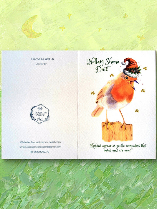 Christmas Frame A Card - Christmas Robin 🎄🪶