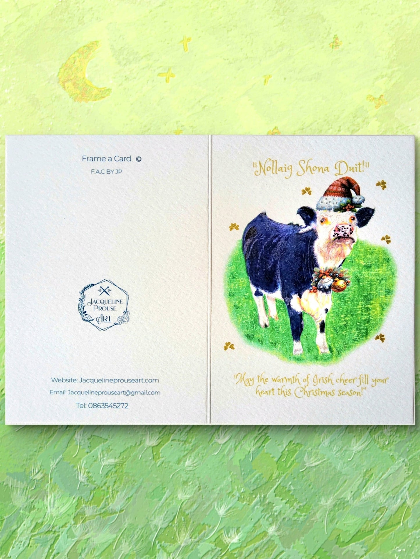 Christmas Frame A Card - Irish Christmas Cow 🎄🐮