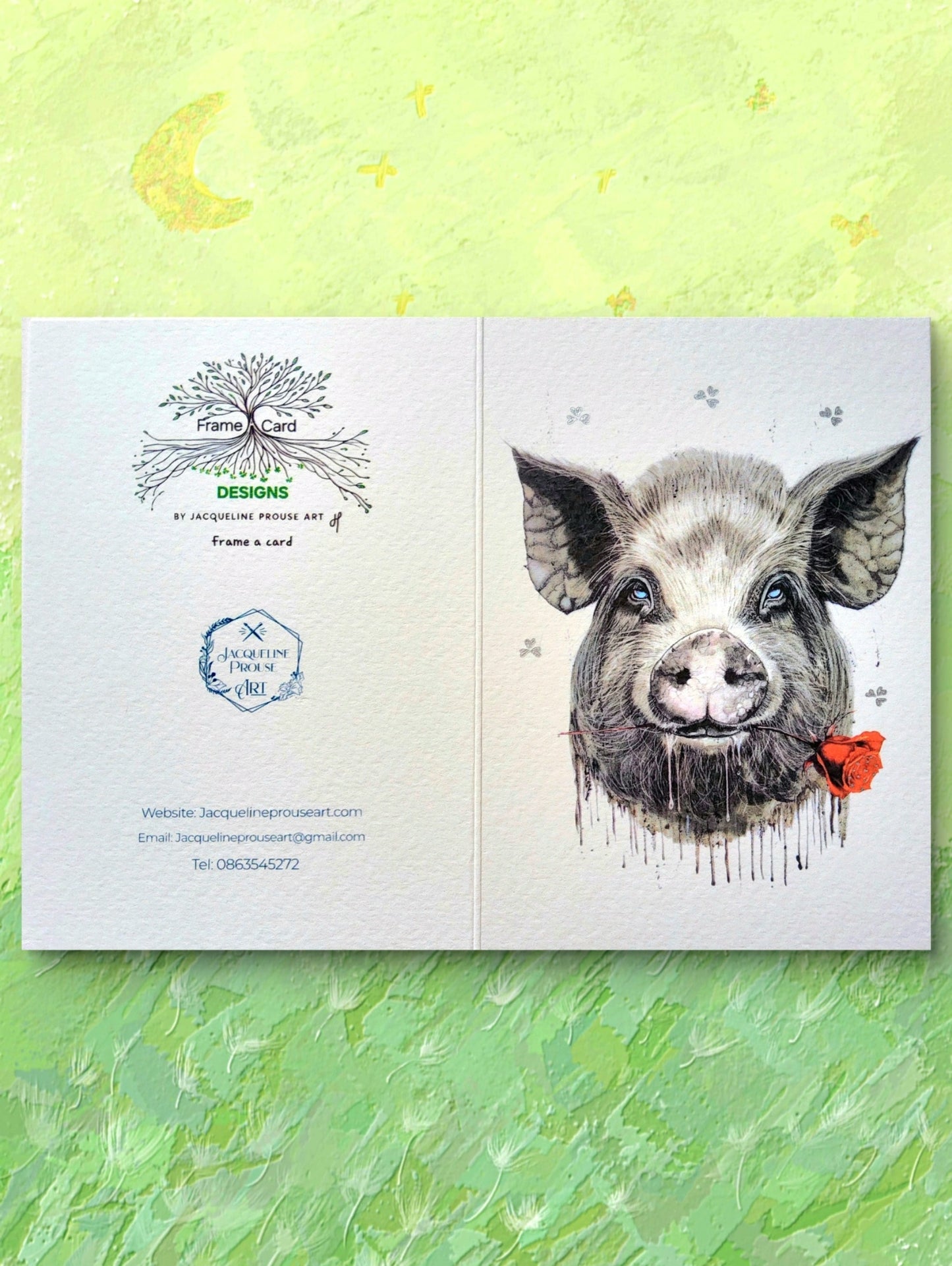 Greeting Frame A Card- Irish Love Pig🫶🐽❤️