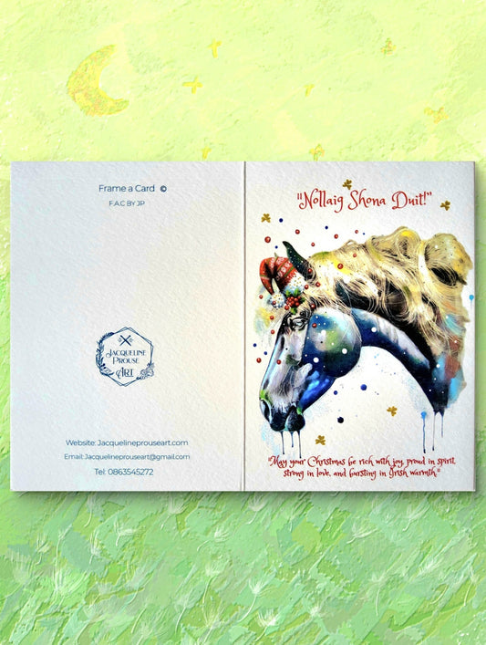 Christmas Frame A Card - Irish Christmas Horse🎄🐎