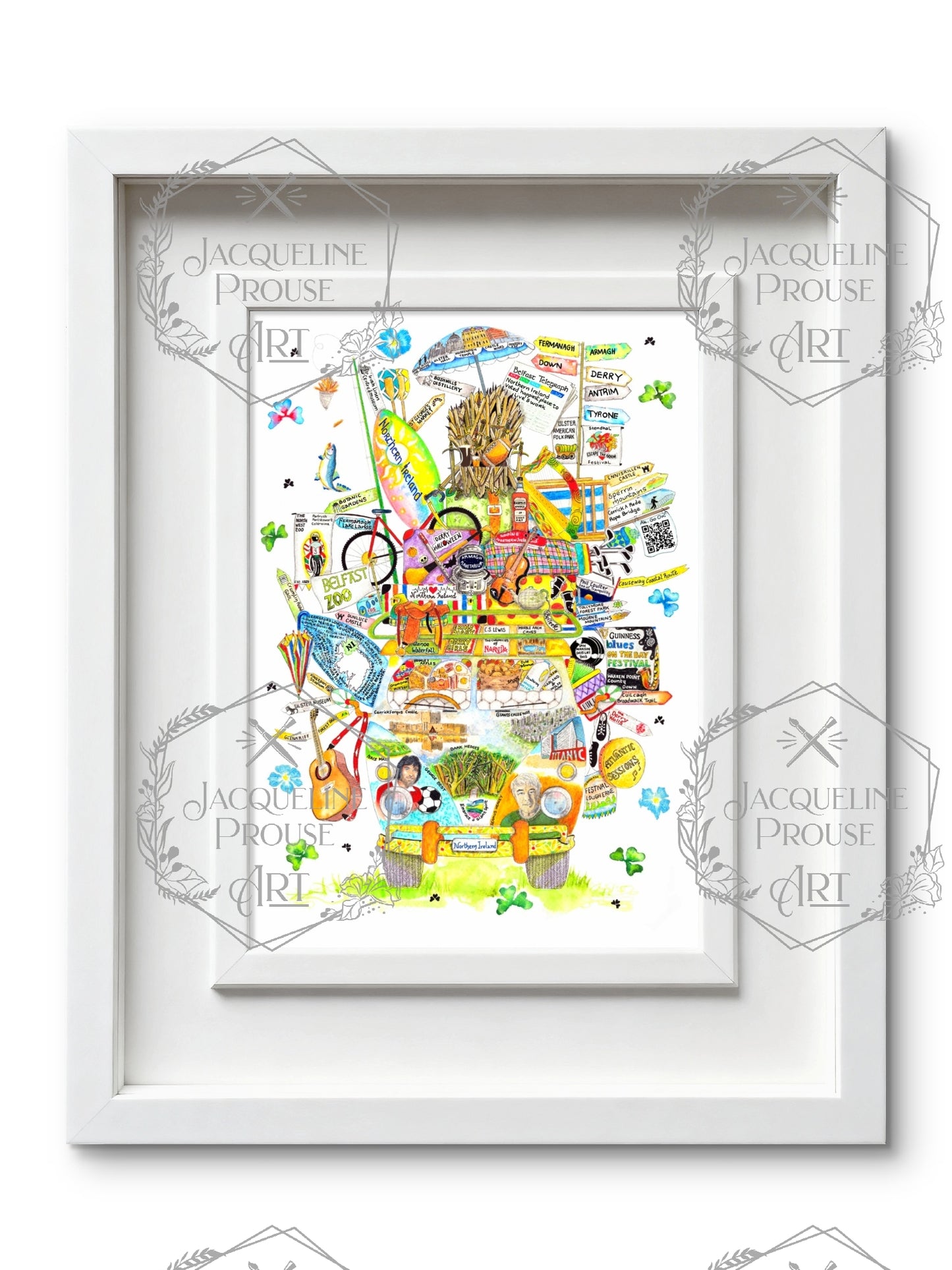 NORTHERN IRELAND ART PRINT - THE RARE NORTHERN IRELAND WAGON ☘️ A Gift For All Occasions☘️