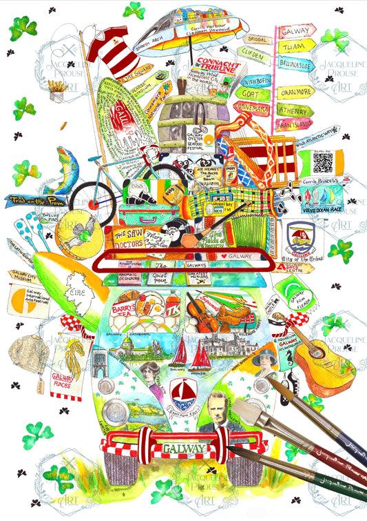 GALWAY ART PRINT- THE RARE GALWAY WAGON☘️ A Gift For All Occasions ☘️