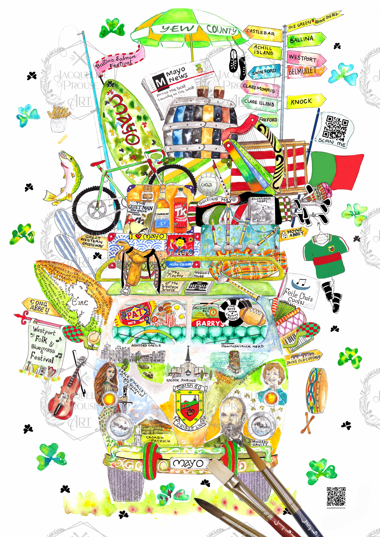 MAYO ART PRINT - THE RARE MAYO WAGON☘️ A Gift For All Occasions ☘️