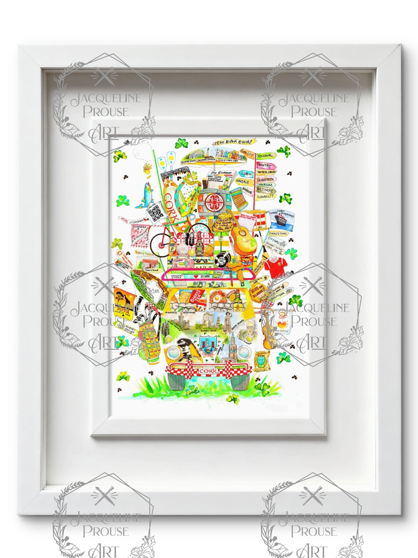 CORK ART PRINT ART PRINT - THE RARE CORK WAGON☘️ A Gift For All Occasions ☘️