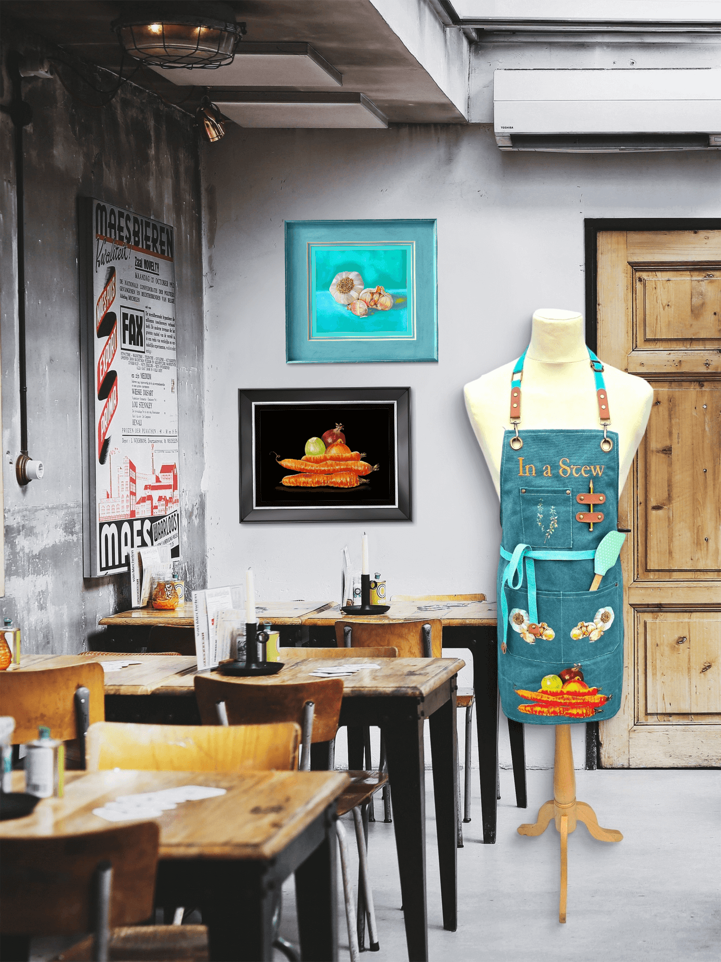 Cotton Aqua Apron ☘️