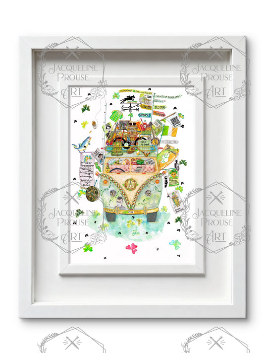IRELAND ART PRINT - THE RARE IRISH WAGON☘️ A Gift For All Occasions ☘️