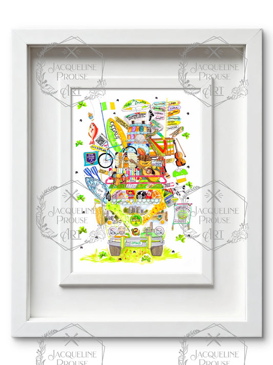 OFFALY ART PRINT - THE RARE OFFALY WAGON☘️ A Gift For All Occasions ☘️