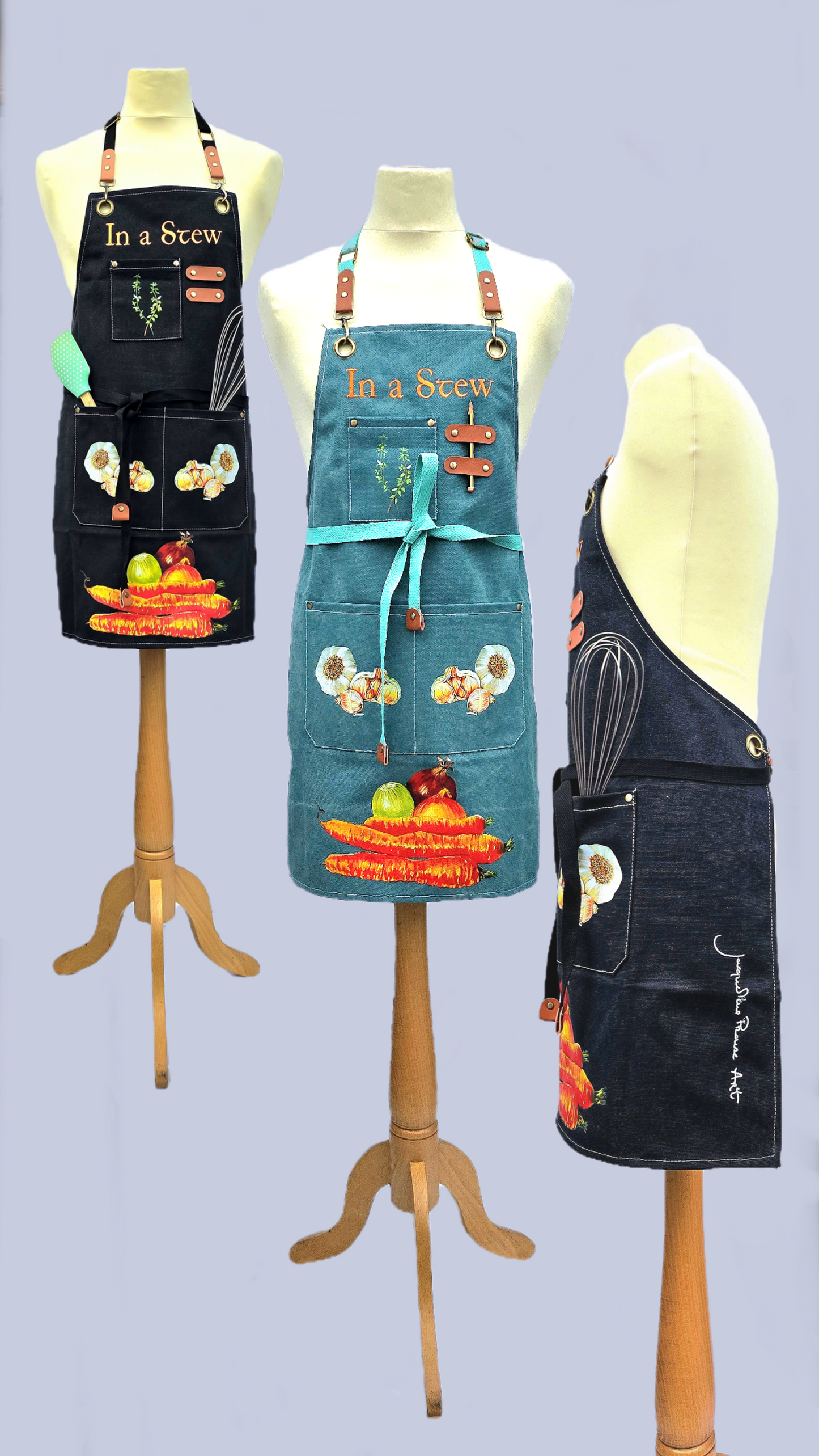 Cotton Slate Grey Apron