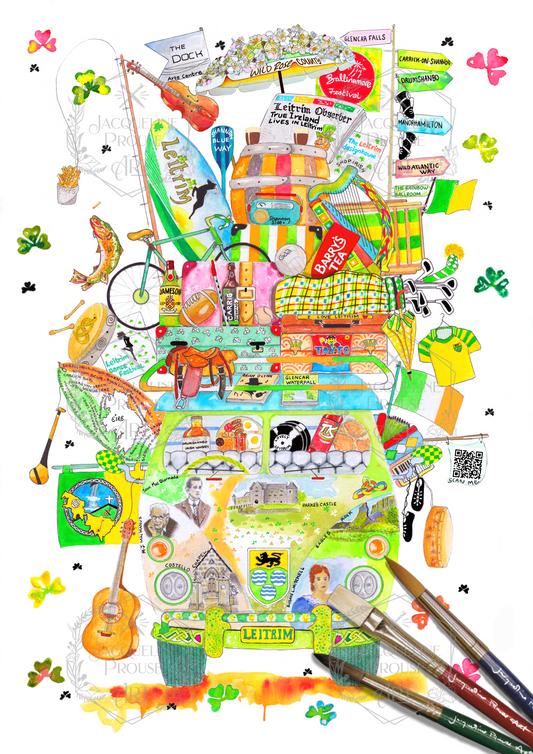 LEITRIM ART PRINT - THE RARE LEITRIM WAGON☘️ A Gift For All Occasions ☘️