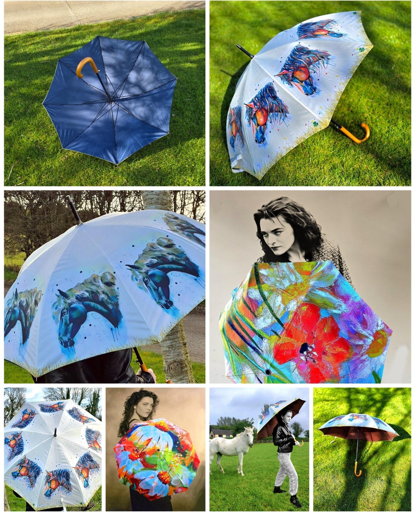 COMPACT UMBRELLA - IRISH DAFFODILS & SPRING FLOWERS💐🌻🌷🌸