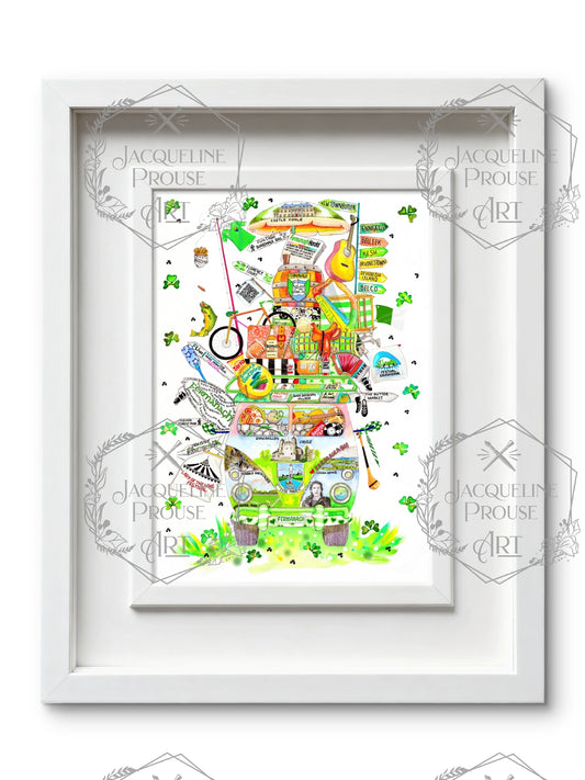 FERMANAGH ART PRINT - THE RARE FERMANAGH WAGON☘️ A Gift For All Occasions ☘️